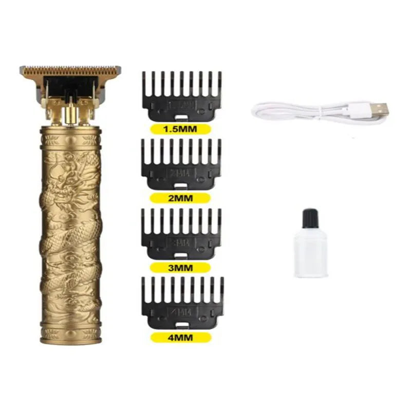 Máquina de cortar cabelo profissional bateria recarregável