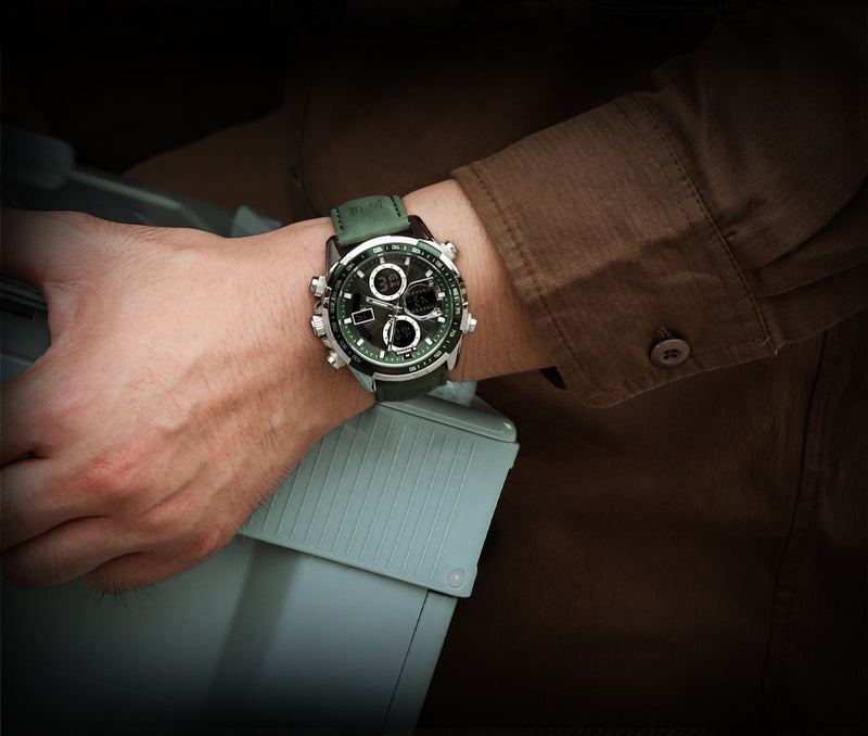 Novos relógios masculinos militares NAVIFORCE de luxo esportivo original à prova d'água de pulso de quartzo