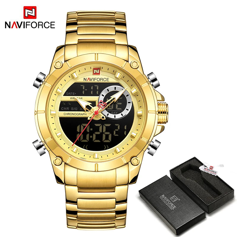 Relógio Masculino NAVIFORCE 9163 - Luxo, Esportivo e Resistente