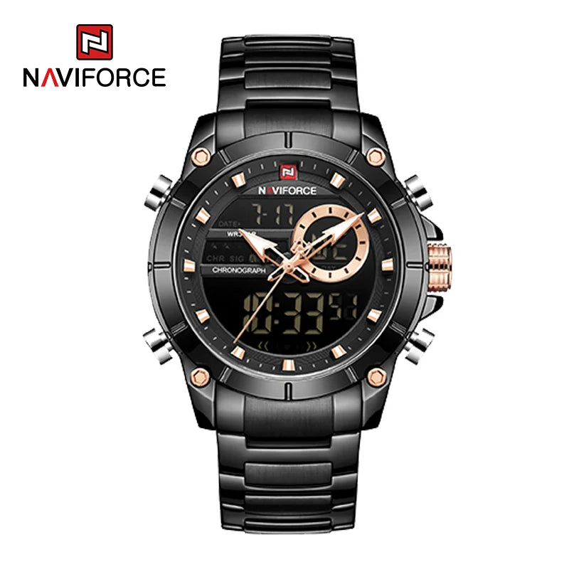 Relógio Masculino NAVIFORCE 9163 - Luxo, Esportivo e Resistente