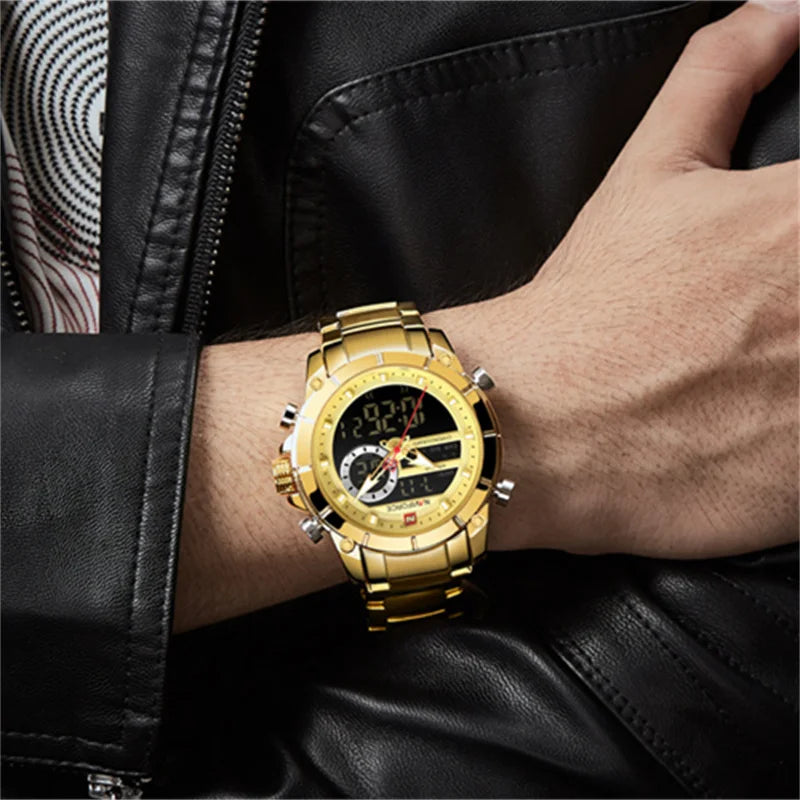 Relógio Masculino NAVIFORCE 9163 - Luxo, Esportivo e Resistente