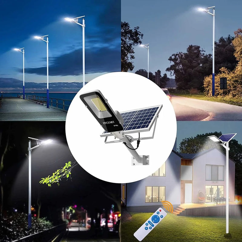 Luz solar externa de rua 350/120LED 6500K IP65 à prova d'água para garagem jardim terraço para entrada de propriedades