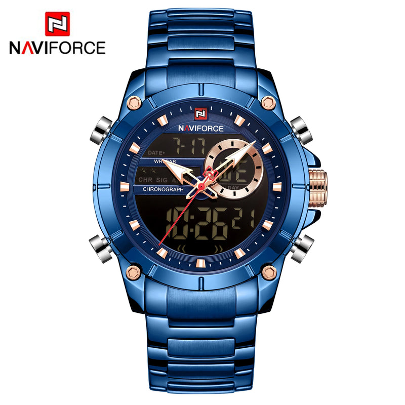 Relógio Masculino NAVIFORCE 9163 - Luxo, Esportivo e Resistente