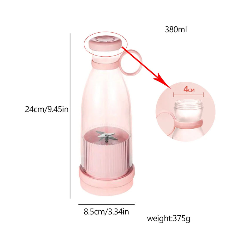 Misturadores recarregáveis espremedores de frutas frescas USB portátil garrafa de suco mini liquidificador elétrico rápido
