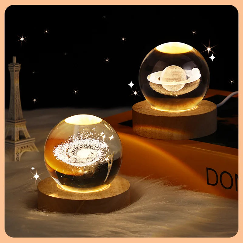 Luz Noturna USB LED Bola de Cristal