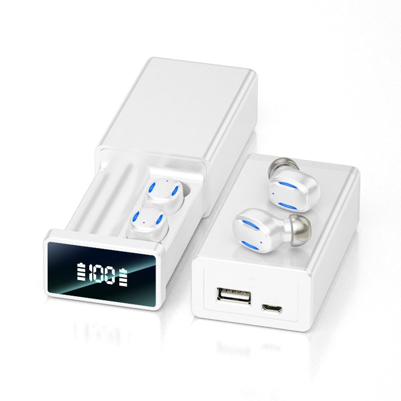 Fone de ouvido Bluetooth A22 , sem fio, V5.3, com compartimento de carga.