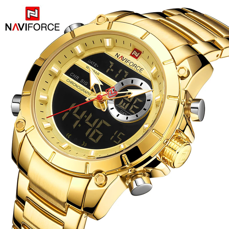 Relógio Masculino NAVIFORCE 9163 - Luxo, Esportivo e Resistente