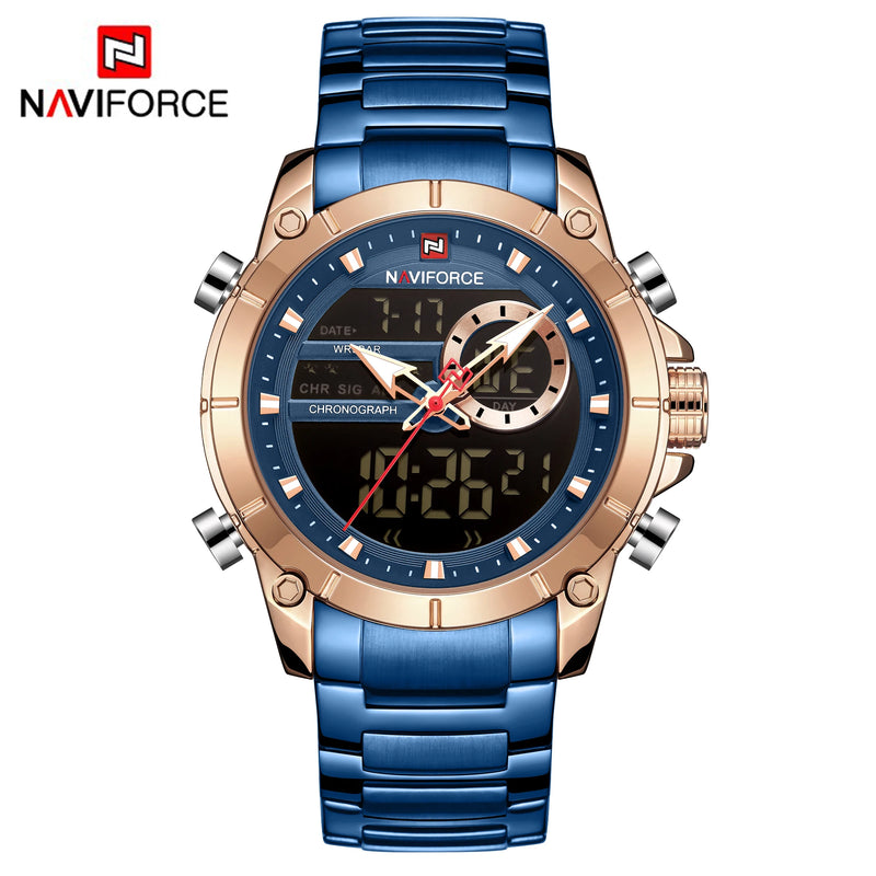 Relógio Masculino NAVIFORCE 9163 - Luxo, Esportivo e Resistente
