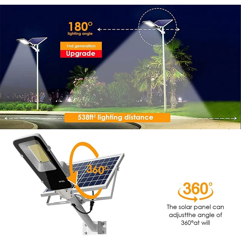 Luz solar externa de rua 350/120LED 6500K IP65 à prova d'água para garagem jardim terraço para entrada de propriedades