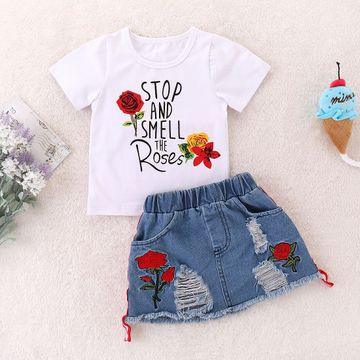 CONJUNTO INFANTIL SAIA JEANS - SELETO