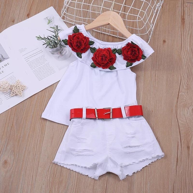 CONJUNTO INFANTIL SAIA JEANS - SELETO