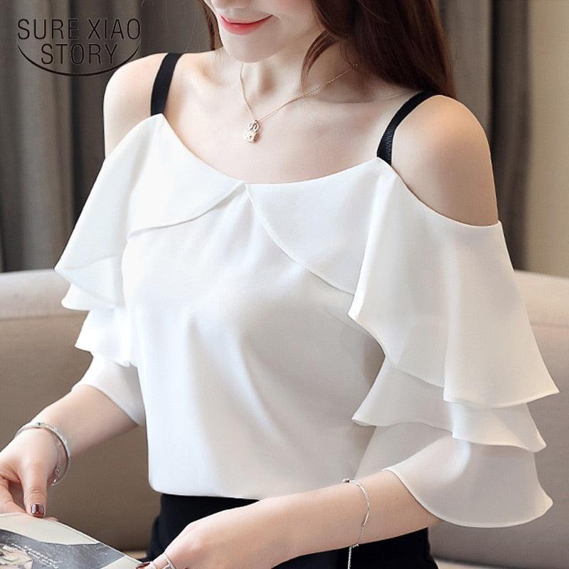 Blusa Ombro Vazado Manga Curta - SELETO