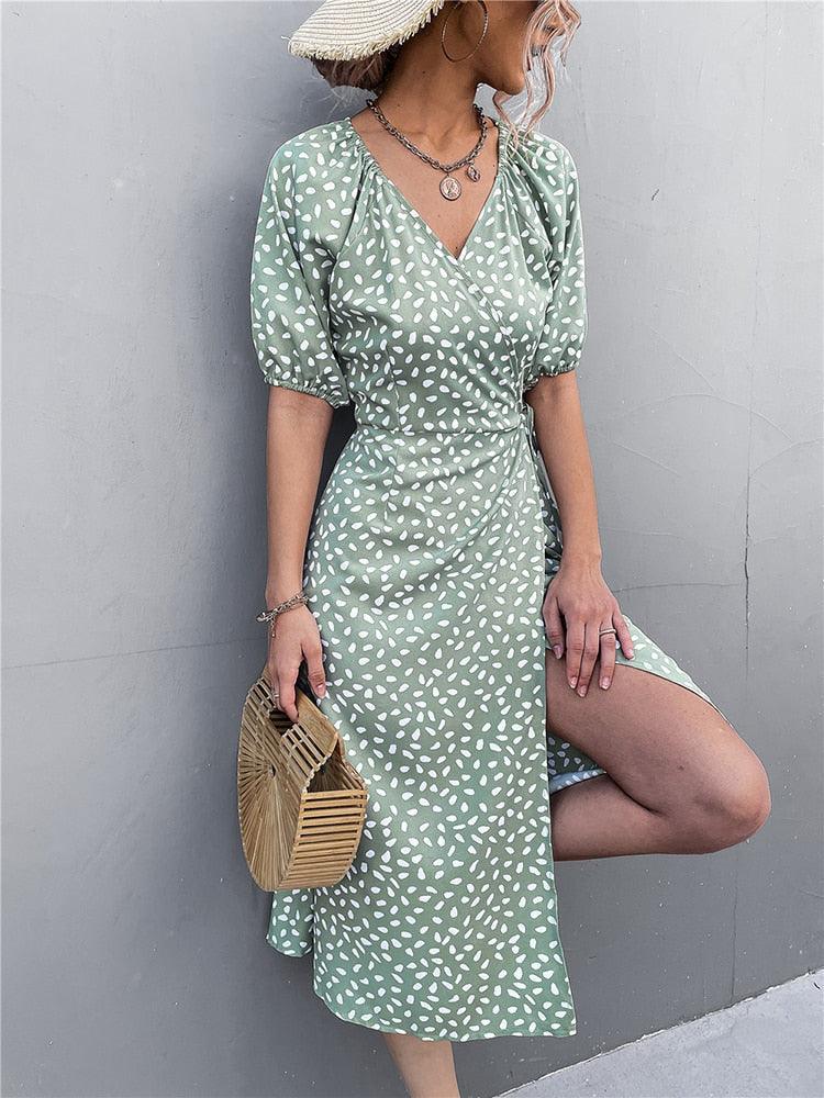 Vestido Midi com Abertura - SELETO