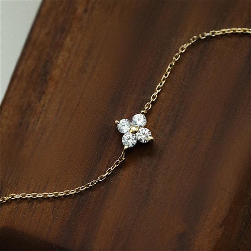 Pulseira Flower de Prata 925 e Banhado em Ouro 14K - SELETO