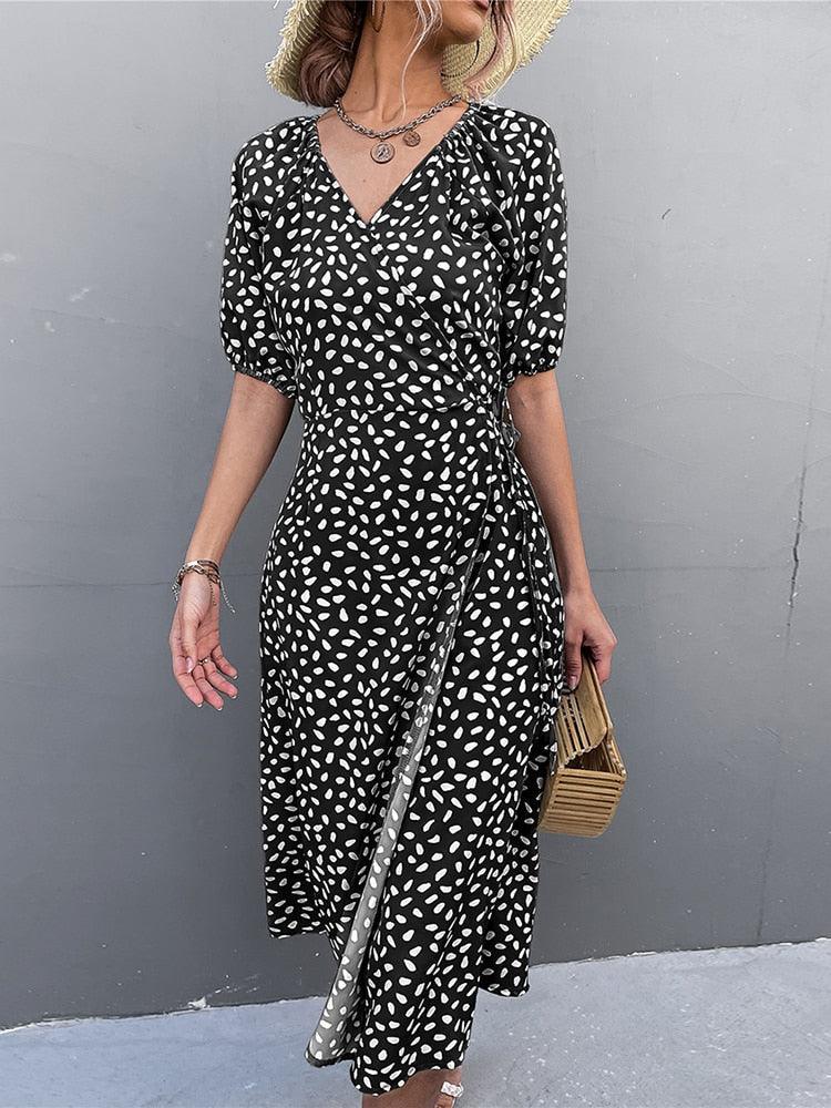Vestido Midi com Abertura - SELETO