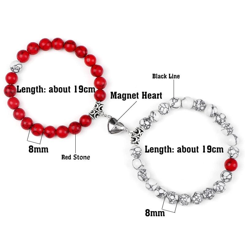 2 pçs/set Ímã Braceletes Casal Vintage - SELETO