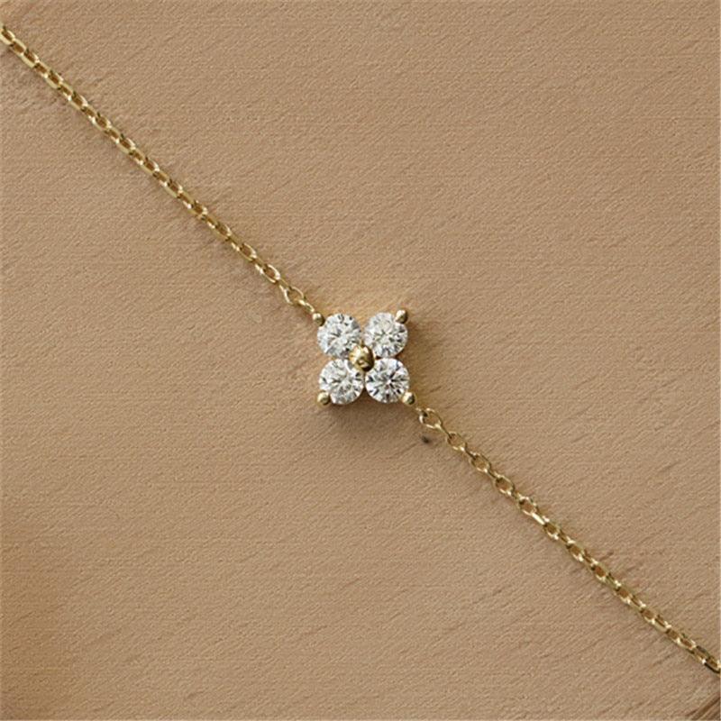Pulseira Flower de Prata 925 e Banhado em Ouro 14K - SELETO