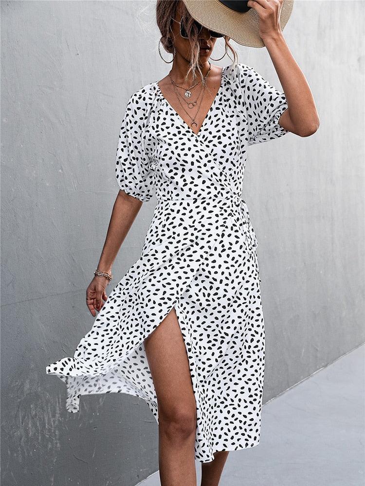 Vestido Midi com Abertura - SELETO